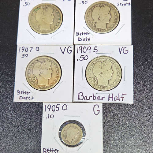 Barber half dollar - half, lot