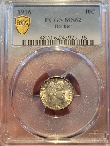 1916 10c barber dime silver - 1916,